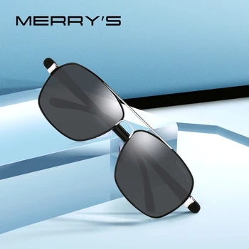 MERRYS tasarım Erkekler Klasik HD Polarize Güneş Gözlüğü Sürüş Erkekler Için Lüks Shades TR90 Bacaklar UV400 Koruma S8501