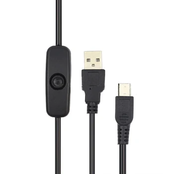 Mikro USB kablosu Şarj Güç Kaynağı USB Kablosu ile On/Off Anahtarı Ahududu Pi için Yeterli Güç Kaynağı Gereksinimi