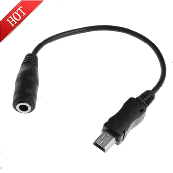 Mini USB 5 Pin Erkek 3.5 mm Kadın Kulaklık jakı Aux Ses Adaptörü kablosu 15cm