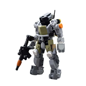 MOC-94380 Mech Savaşçı Robot Aksiyon Figürü Yapı Taşı Savaşları Silah Modeli Teknik Blok Montaj Oyuncaklar Boys için