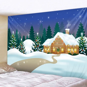 Moda Noel duvar asılı kar görünümü ahşap ev Hippi Mandala Hint Tapices ev dekorasyon