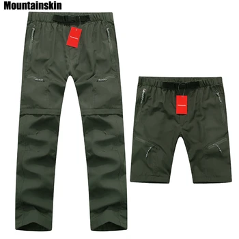Mountainskin Yüksek Kalite Çıkarılabilir erkek Yaz Hızlı Kuru Pantolon Nefes Pantolon Açık Spor Yürüyüş Trekking Pantolon RM068