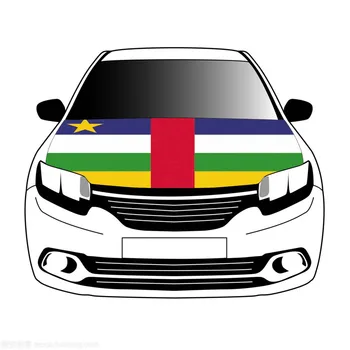 Orta Afrika Cumhuriyeti bayrağı araba Kaput kapağı 3. 3x5ft %100 polyester, araba kaput afiş