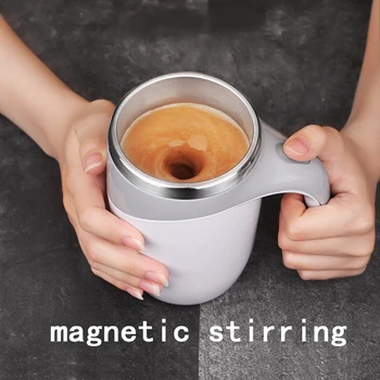 Otomatik Kendini Karıştıran Manyetik Kupa Paslanmaz Çelik Sıcaklık Farkı Kahve Karıştırma Fincan Blender Akıllı Mikser termos kupa