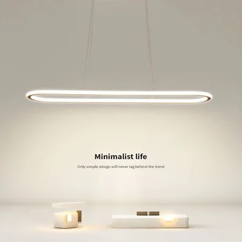 Pist iki taraflı parlayan avize basit modern uzun lamba masa bar masası kitap yatak odası restoran LED avize İskandinav lambaları