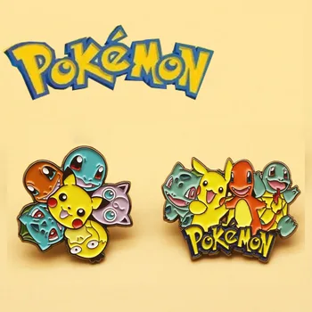 Pokémon Karikatür Yaratıcı Pikachu Modelleme Pop Emaye Pin Yaka Pikachu Rozetleri Komik moda takı Bir Arkadaş Göndermek Anime Takı