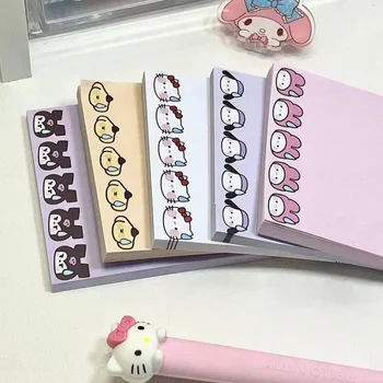 Sanrio Terleme not defteri Kuromi Pochacco Melodi Hello Kitty Malzeme Yırtılabilir Mesaj Memo Kız Kawaii Hediye Okul Malzemeleri