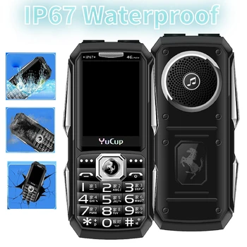Sağlam Açık Cep Telefonu IP67 Su Geçirmez Darbeye Dayanıklı Sıcak Soğuk Dayanıklı Hızlı Arama Kara Liste Dayanıklı Yaşlı Düğme Cep Telefonu