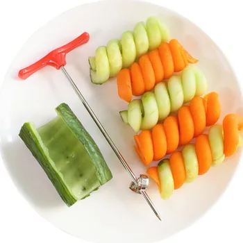 Sebze Spiral Bıçak Patates Havuç Salatalık Salata Chopper Vida Dilimleme Kesici Spiralizer mutfak gereçleri Aksesuarları