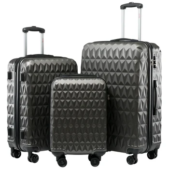 seyahat Haddeleme bagaj Sipnner tekerlek ABS + PC Kadın bavul tekerlekler üzerinde erkekler moda kabin carry-on kutulu araba bagaj 20/28 inç