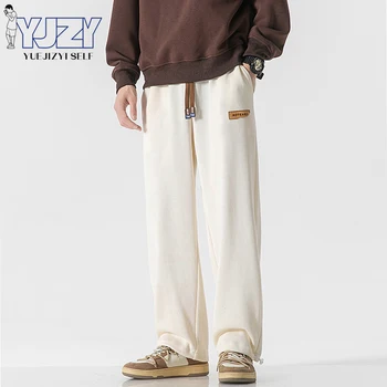 Sonbahar Yeni Erkek Harajuku Sweatpants Kore Dantel-Up Hip Hop Erkek Pantolon Y2K Streetwear Moda Erkekler Rahat Büyük Boy Pantolon Erkek