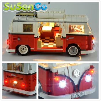 SuSenGo led ışık Kiti 10220 T1 karavan İle Uyumlu 21001 10569, (DAHİL DEĞİL ARABA MODELİ )