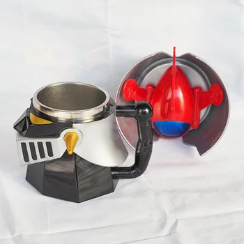 Süper Robot Termos Bardak 400 ml Harikaları MAZİNGER Kahve kapaklı kupa japon animesi Paslanmaz Çelik Çay Süt Kupa Mutfak Drinkware