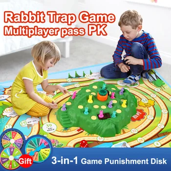 Tavşan Tavşan Rekabetçi Tuzak Tablet Tahta Oyunları Satranç Çocuk Aile Eğlence Montessori Eğitici Oyuncaklar Çocuklar Yılbaşı Hediyeleri