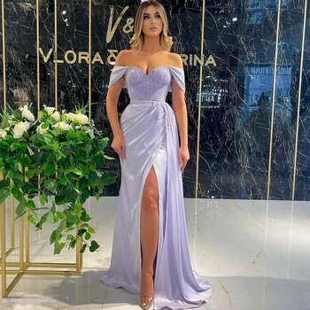 Thinyfull Seksi balo kıyafetleri 2022 Kapalı Omuz Sequins Akşam Elbise Suudi Arabistan Yüksek Bölünmüş Gece Kokteyl Parti Törenlerinde Artı Boyutu