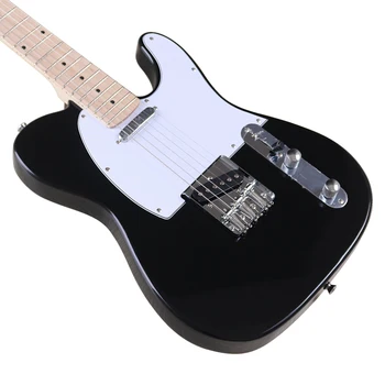 Tl Elektrik Gitar Katı Basswood Vücut 6 Dizeleri Gitar 39 İnç Ahşap Gitar Siyah Renk Elektrik Guitarra