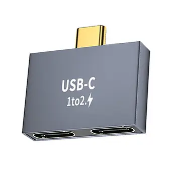 USB C Erkek Çift USB C Dişi Splitter Dönüştürücü Adaptör Uzatma Konektörü PD Şarj Veri Transferi Dizüstü Cep Telefonu için telefon
