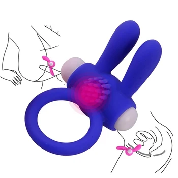 Vibratörler Horoz Halka Tavşan Penis Halkası Adam Kadınlar için Klitoral Stimülatörü Horoz Erkek Yapay Penis Gecikme Boşalma Seks Oyuncakları Çift için