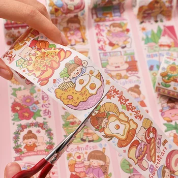 Washi Bant DIY Dekoratif Karalama Defteri Planlayıcısı Maskeleme Bandı Sticker Kawaii Kırtasiye Okul Malzemeleri Kolaj Çıkartmalar Yeni