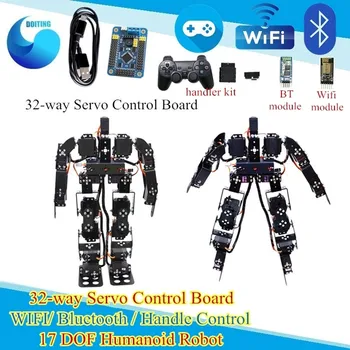 Wifi / BT / PS2 Kontrol 17DOF İnsansı dans eden robot Biped Yürüyüş Robot Öğretim seti 17 Derece Özgürlük Hata Ayıklama Deney Seti
