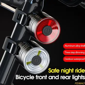 Yeni Bisiklet Kuyruk Lambası Alüminyum kask lambası Gece Sürme Uyarı ışığı Dağ Bisikleti LED far kuyruk lambası