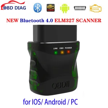yeni!! Bluetooth 4.0 ELM327 OBD2 OBD İOS için tarayıcı /Android 2 İn 1 Kod Okuyucu Temizle Hata Teşhis Aracı Kontrol motor ışığı