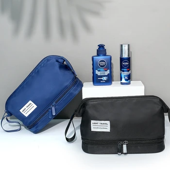Yeni büyük kapasiteli erkek yıkama çantası erkekler seyahat kozmetik çantası kuru Ve ıslak ayırma su geçirmez banyo banyo çantası seyahat çantası erkek çanta