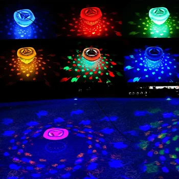 Yüzen sualtı ışığı RGB Havuz Aksesuarları Led Spa Dalgıç havuz ışığı s Su Geçirmez Lamba Led Şamandıra Havuzu lamba pili Lambası