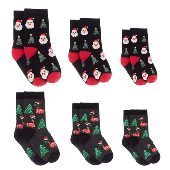 Çocuk Yetişkin Noel Çorap Vintage Kaşmir Çorap Rahat Çorap Skarpetki Damskie noel hediyesi Aile Giyim Seti