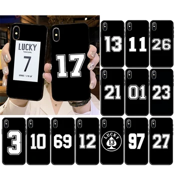 Şanslı numara Yedi Telefon Kılıfı İçin iphone 14 13 Pro Max 12 mini 12Pro Max SE2 11 11Pro XS MAX XR 7 8 Artı
