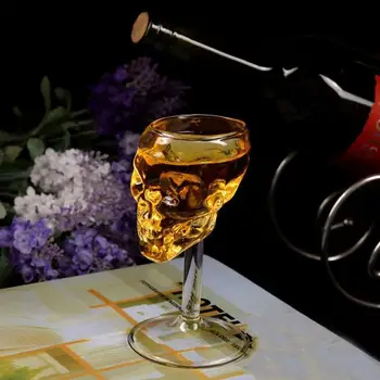 Şeffaf Bira şarap bardağı Şişe Cam Kafatası Fincan Kırmızı Şarap Ayık Mutfak Aksesuarları Yüksek kokteyl bardakları Bar Dekorasyon Evrensel