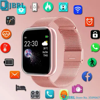 2021 akıllı saat Kadın Erkek Smartwatch Spor İzci Bluetooth uyumlu Su Geçirmez Saatler Android IOS İçin Elektronik Saat