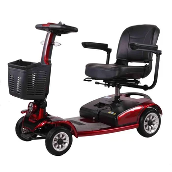 4 Tekerlekli Hareketlilik Scooter Elektrikli Tekerlekli Sandalye Cihazı Kompakt Ağır Mobil Seyahat için, Yetişkinler