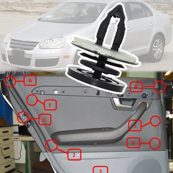 Araba Kapı Kartı Trim Paneli Ön İç Raptiye Kalıp Klip Tutucu Aksesuarları VW Jetta İçin A5 1K 2005 2006 2007 - 2010 Bora'nın