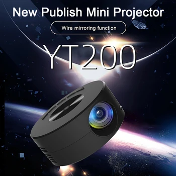 Home Mini Projektör Desteği 1080P Full HD Yerli LCD Projektör Android iPhone iPad İçin Gözler Koruma 100 İnç Medya Oynatıcı