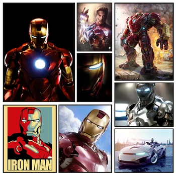 Marvel Demir Adam Tuval Resimleri Avengers Film Karakter Görüntü Posterler ve Baskılar duvar Sanatı Resimleri için Oturma Odası Ev Dekor