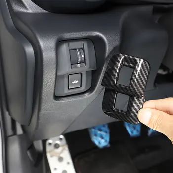 Subaru BRZ için Toyota 86 2022 İçin ABS Siyah / karbon fiber Araba kapalı Bagaj Kapağı Anahtarı düğme kapağı Trim sticker araba Aksesuarları